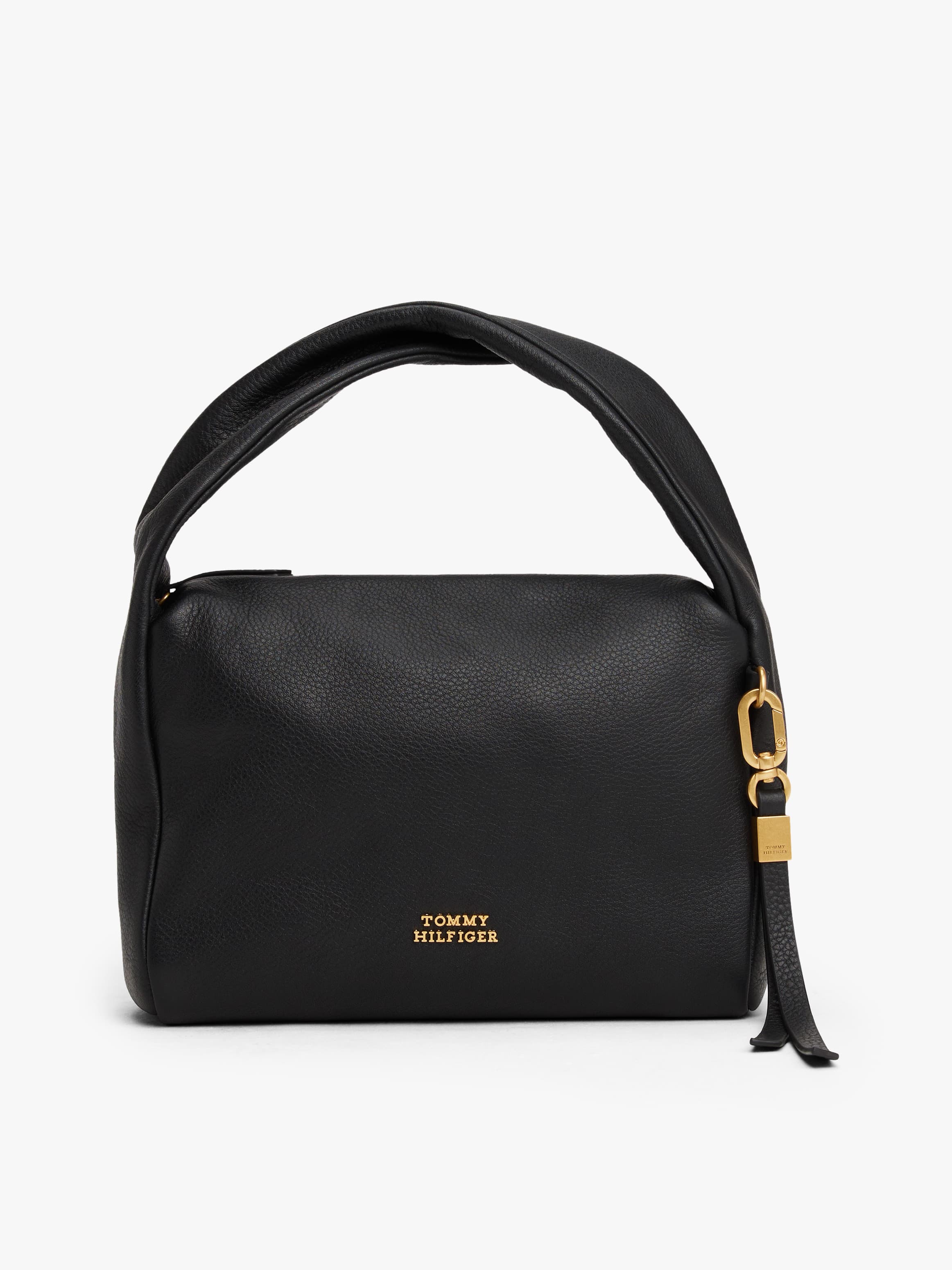 City Leather Twist Handle Bag