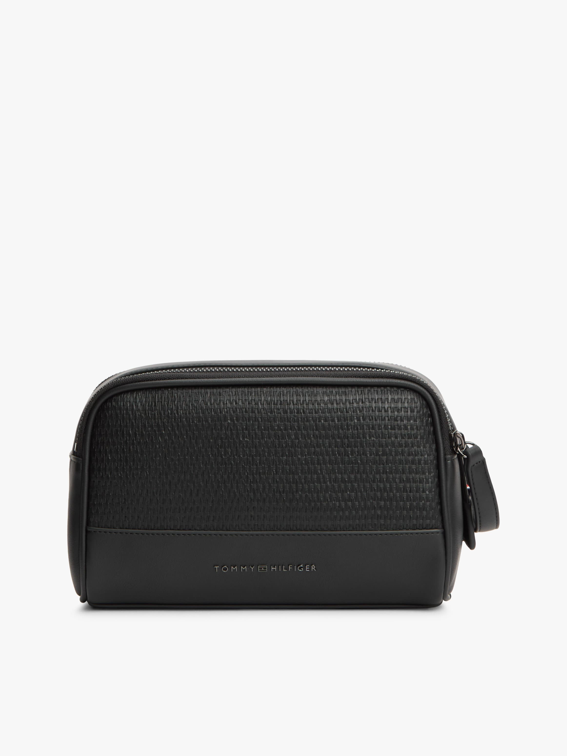 Metal Logo Woven Washbag