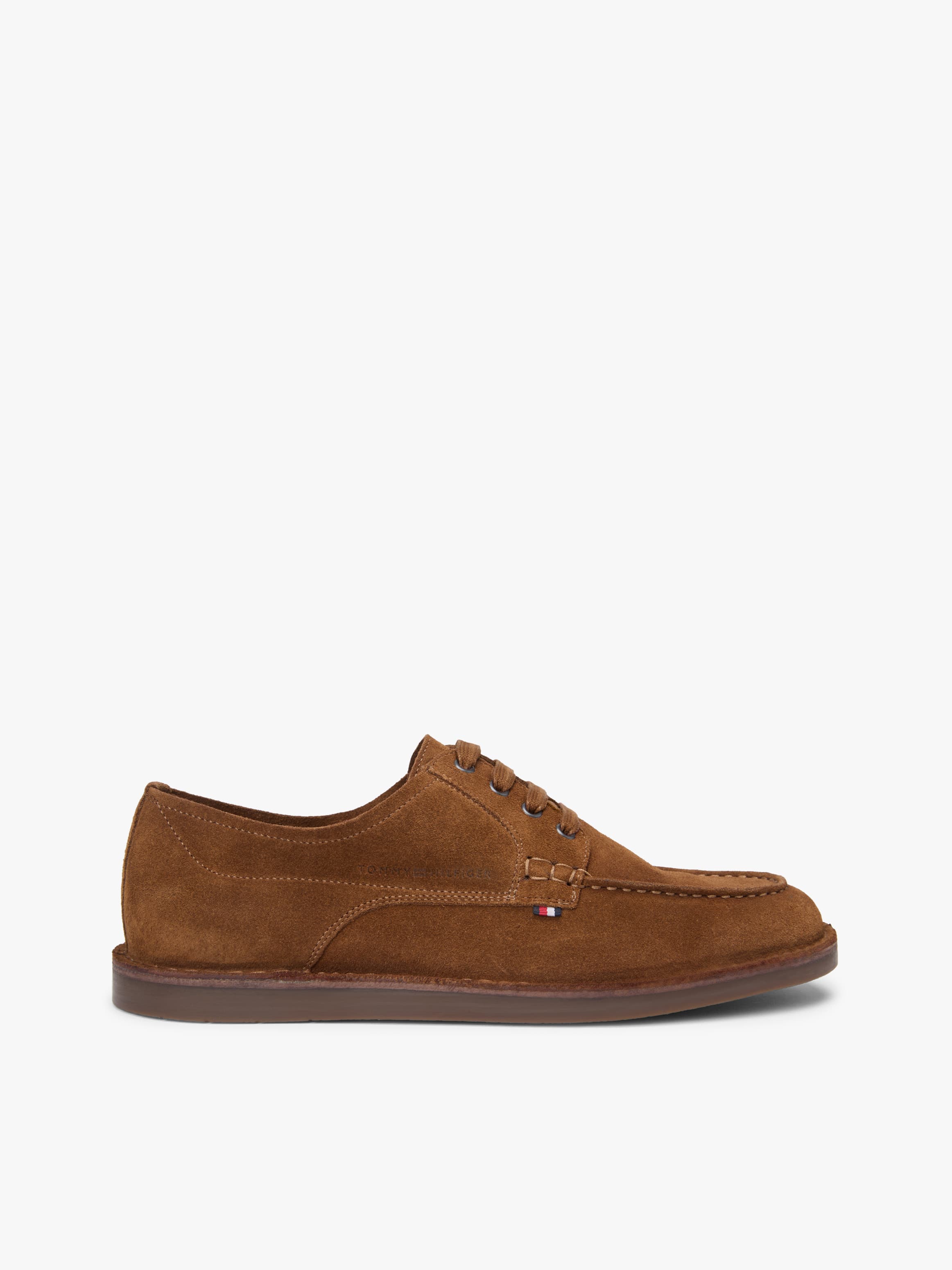 Suede Topstitch Derby Shoes
