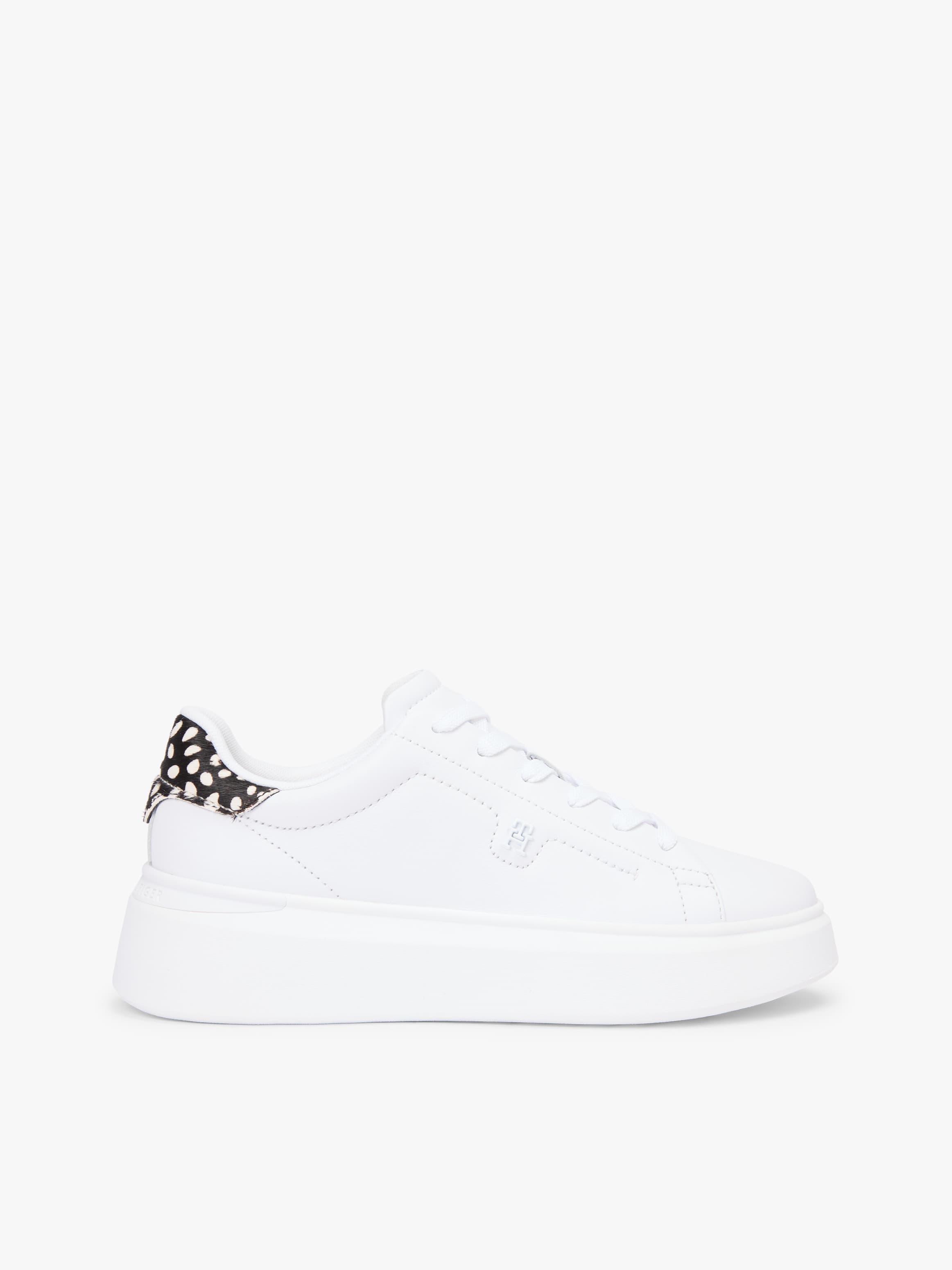 Snow Leopard Heel Leather Platform Trainers