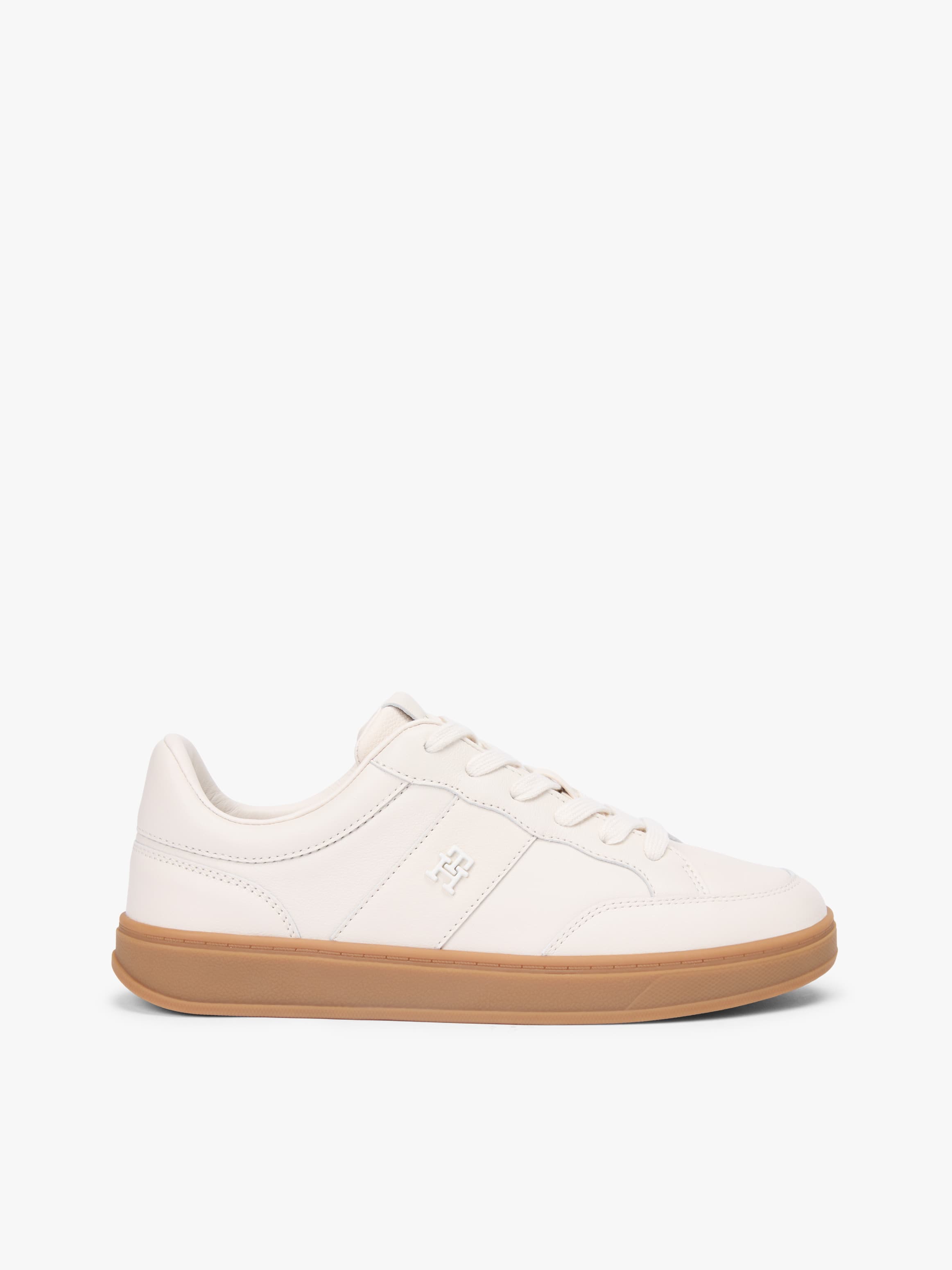 TH Monogram Leather Court Trainers