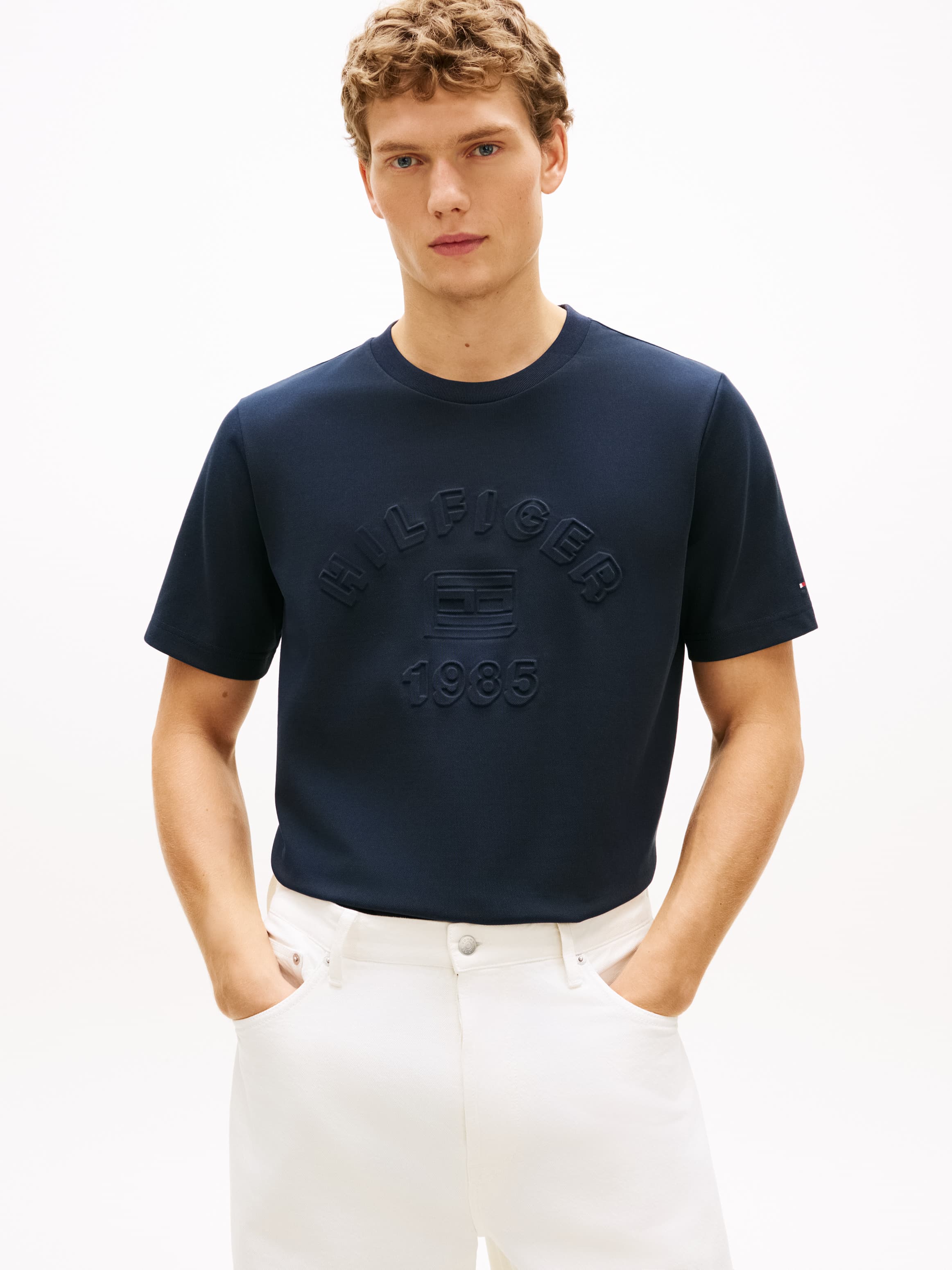Textured Logo Pique T-Shirt